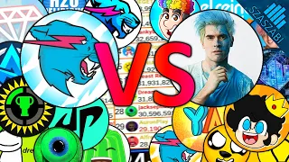 50 English vs 50 Spanish YouTubers - Subscriber Battle Of All Time 2009-2024