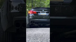 2016 BMW 550i 3” straight pipe from resonators back