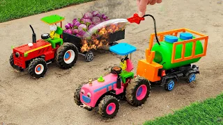 Top diy tractor making mini tank truck fire fight | diy mini water tank tractor grow farm | HP Mini