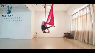 Aerial yoga aerial dance  空中瑜伽 花式串连 卷腿篇 空中指南针