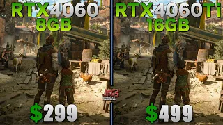 RTX 4060 vs RTX 4060 Ti 16GB | Tested in 15 games