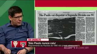 PROFESSOR Celso Unzelte fala sobre  Rebaixamento do São Paulo Futebol  Clube .INCAIVEL
