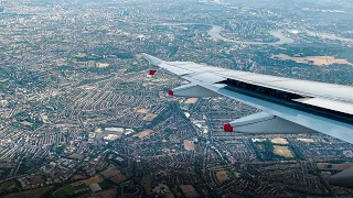 Incredible Approach Over London - A320 Landing into London Heathrow