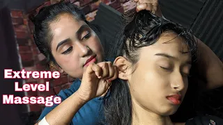 Head and Neck Massage With Oil | Extreme Neck Cracks | Neck Massage | Hand Massage | Female Massage