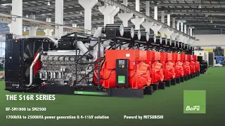 The S16R series BAIFA MITSUBISHI diesel engine powered generator FOR 1700-2500kVA power 0.4-11kV