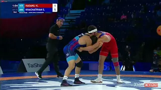 Hasanli K.(Aze)--Khachatryan S.(Arm) Bronze medal fight.          Հայ մարզիկը ջախջախեց ադրբեջանցուն