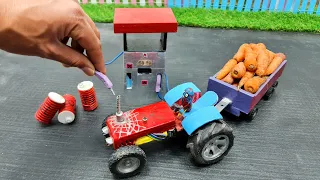 diy tractor making mini science projects | carrot planting ideas |  water pump @Minirustic