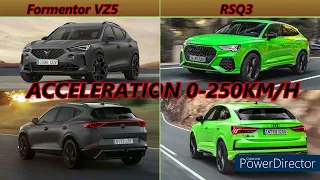 CUPRA FORMENTOR VZ5 390HP VS AUDI RSQ3 400HP  ACCELERATION 0-200KM/H