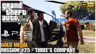 GTA 5 PS5 Remastered - Mission #25 - Three's Company [Gold Medal] 4K HDR
