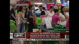 QRT: Pagtaas ng presyo ng ilang bilihin bunsod ng TRAIN Law, ramdam na ng mga mamimili