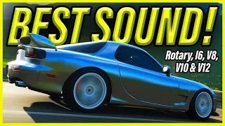 Forza Horizon 4 - The BEST SOUNDING Cars! (ROTARY, I6, V8, V10 & V12)
