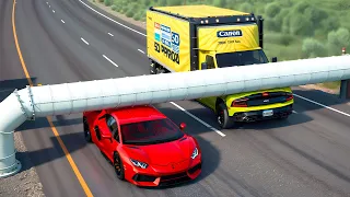 Cars vs Consecutive Speed Bumps x Low Pipes x Reverse Speed Bumps ▶️ BeamNG Drive
