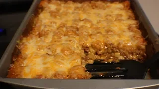 SuperBowl Recipe Taco Tater Tot Casserole