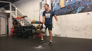 1-arm Kettlebell Swings (100 reps unbroken)