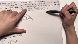 Olympiad Geometry - Proof of Menelaus’s Theorem (first half)