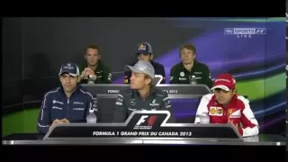 ''What do you think about Sergio Perez's driving'' - Thursday Press Conference - Canada 2013