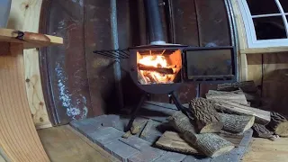 Cabin Build 7 Wood Stove Install (Alpine Camp Chef)