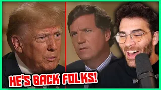 Trump Vows Conviction Won't Stop Him in 2024 | Hasanabi Reacts to Tucker Carlson