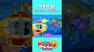 Zombie baby Shark Cleaning the Ocean @littlepoppytales #shorts #viral #trendingshorts