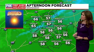Mild and sunny the next couple days with showers possible this weekend
