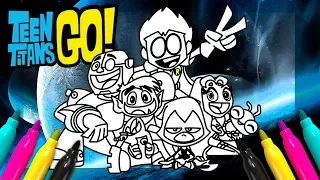 Teen Titans Go Coloring Book | Robin, Cyborg, Starfire, Raven, Beast Boy