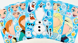 [Sticker ASMR] ❄️ Decorating a Satisfying Sticker Frozen Anna Elsa Olaf ☃️ 겨울왕국 안나 엘사 스티커 꾸미기
