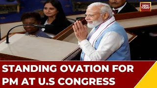 PM Modi Speech At US Congress | Bharat Mata Ki Jai, Vande Mataram Echo In US Congress