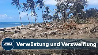 ALBTRAUM-INSELN TONGA: Erste Hilfsflüge landen im Katastrophengebiet - Angst vor Corona