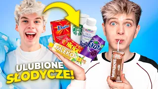 TESTUJĘ ULUBIONE SŁODYCZE JASPERA 😱🍭 | Dominik Rupiński