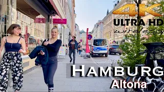 [4K] Sunny Day Hamburg Altona Walking Tour. Germany 🇩🇪 2021