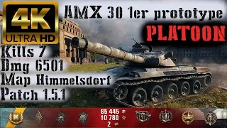 World of Tanks AMX 30 1er prototype - 7 Kills 6.5K Damage - PLATOON