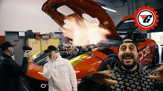 DDE's Twin Turbo Ferrari F12 Blowing Up The Hood!