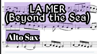La Mer Beyond The Sea Alto Sax Sheet Music Backing Track Play Along Partitura