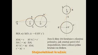 Podobnost (stejnolehlost - bod, přímka, obrazce, tečny ke kružnicím)