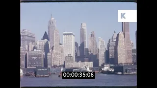 1950s POV Boat Arriving in New York, 16mm