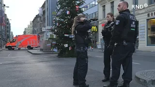 Aufregung nahe Checkpoint Charlie in Berlin