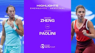 Qinwen Zheng vs. Jasmine Paolini | 2023 Zhengzhou Semifinal | WTA Match Highlights