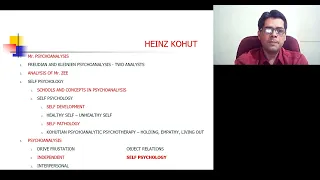 PSYCHOANALYSIS -  SELF PSYCHOLOGY  -  HEINZ KOHUT