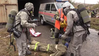 Пожарно-тактические учения на химически опасном объекте