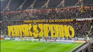 Beautiful Tifo and Pyro display at AIK