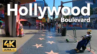 Hollywood Boulevard Walking Tour - Los Angeles, California  (4k Ultra HD 60fps) – With Captions