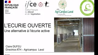 Ecurie ouverte une alternative à l'écurie active - Claire Dufeu