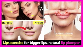 (New Lips exercise) for bigger lips | upper lip fuller | bottom lip bigger | natural lip plumper