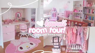 my kawaii girly room tour 🎀🌸 pink, barbie girl aesthetic (with links)