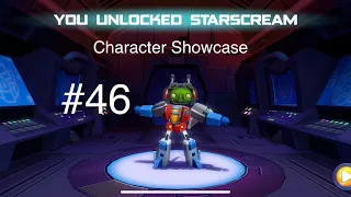 (Angry Birds Transformers) Gameplay (Part 46) of my new character Starscream unlocked by 7500 tokens