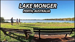 Walking Tour: LAKE MONGER, Australia (Perth's Second Largest Lake) || CityWalkthrough