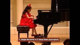 Harmony Zhu (age 7) - Carnegie Hall, Chopin Nocturne No. 20 in C sharp Minor, Posthumous
