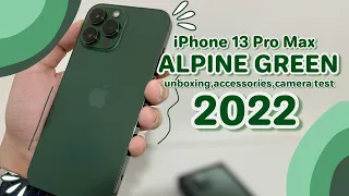 iPhone 13 Pro Max Alpine Green Unboxing🐢🌵 | Camera test | Accessories | aesthetic | E.S.D.Manlapaz