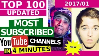 TOP 100 Biggest (Most SUBSCRIBED) YouTube Channels (January 31, 2017)