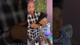 This doll's natural hair is beautiful😍 #shorts #naturalhair #blackdolls #healthyrootsdolls